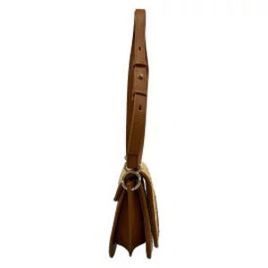CHRISTIAN LOUBOUTIN By My Side Shoulder Bag Beige Brown Leather